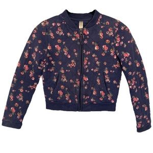 Cherokee Floral Zip-Up Sweater